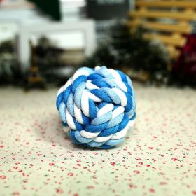 Pet Toy Cotton Rope Ball (Color: Blue)