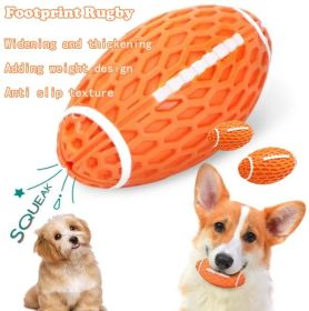 Squeaky Balls For Dogs, Rubber Football For Aggressive Chewers, Fetch Toys, Durable And Interactive Ball, Funny Squeaky Ball Heavy Duty (Color: Orange)